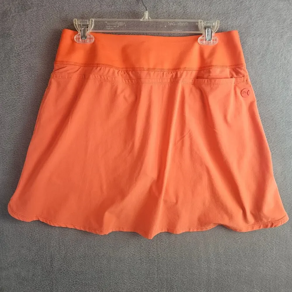 Puma Orange Activewear Athleic Tennis Skort Size Medium Size Medium Preppy